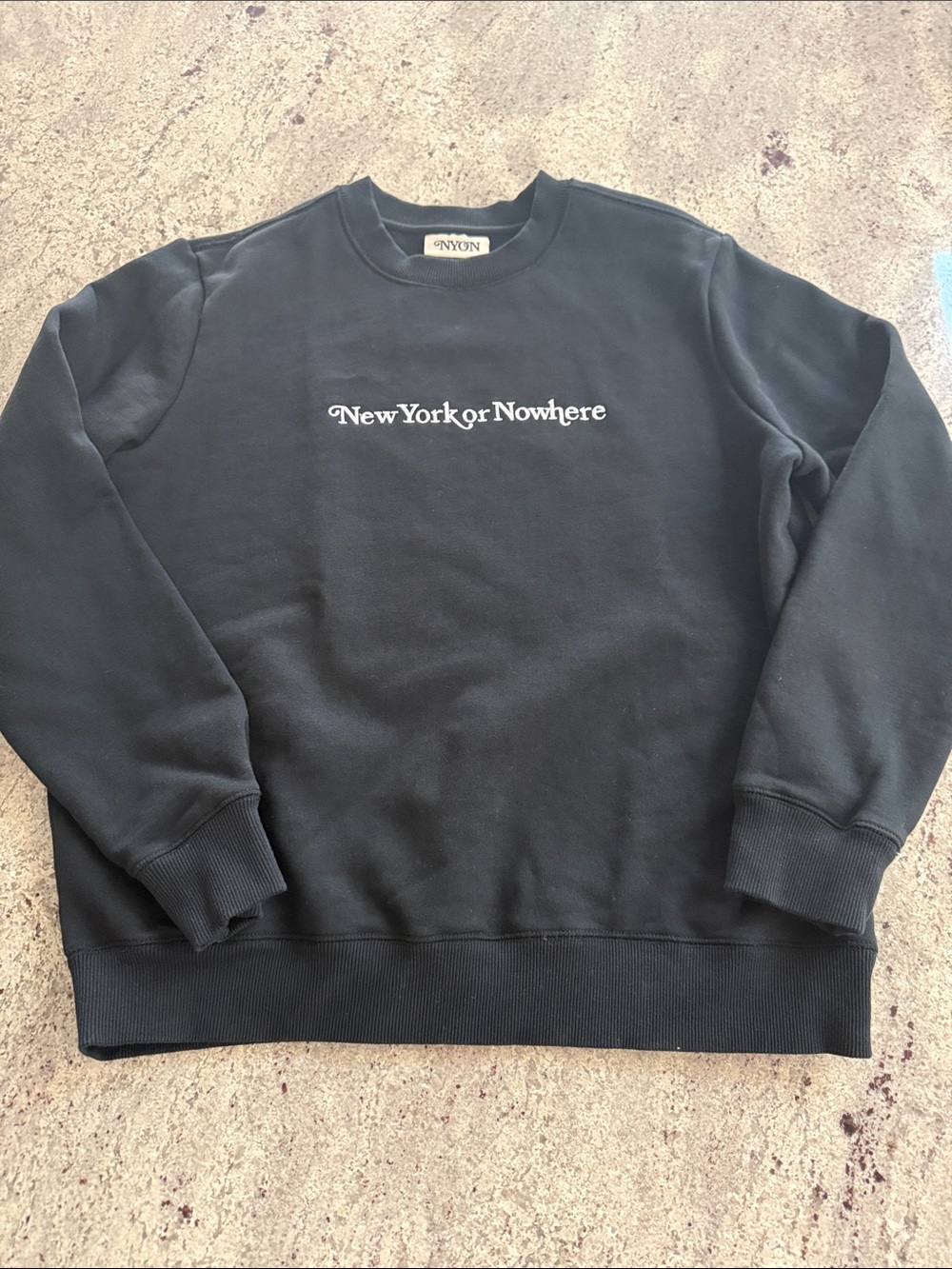 New York or Nowhere Black Crewneck Sweatshirt